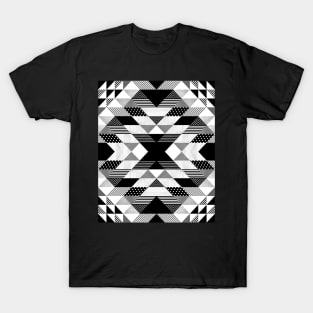 Native American Black and White Pattern T-Shirt